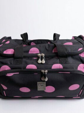 Jenni Chan Pink Pokadot Carry On Gym Bag